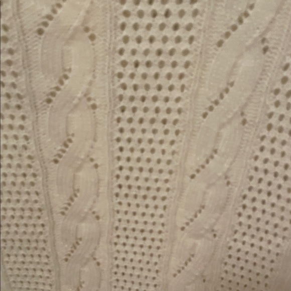 vintage Cream Cable Knit Cardigan - Picture 5 of 6